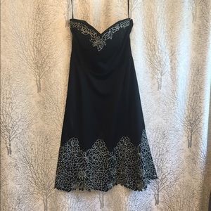 Strapless White House Black Market Dress